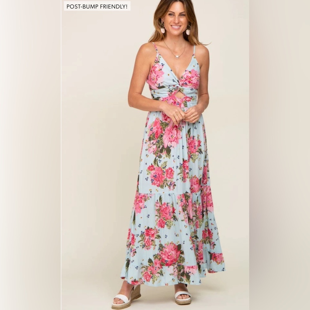 Pinkblush floral spaghetti strap maxi dress nwt - Picture 4 of 5